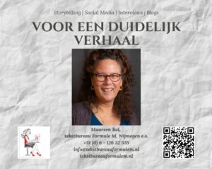 Advertentie Formule M Tekstbureau Formule M. Storytelling, social media, interviews en blogs voor een duidelijk verhaal. Advertentie.